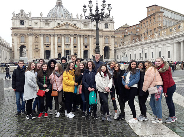 senior school pupils visit rome